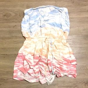 Colorful strapless romper from ocean drive!